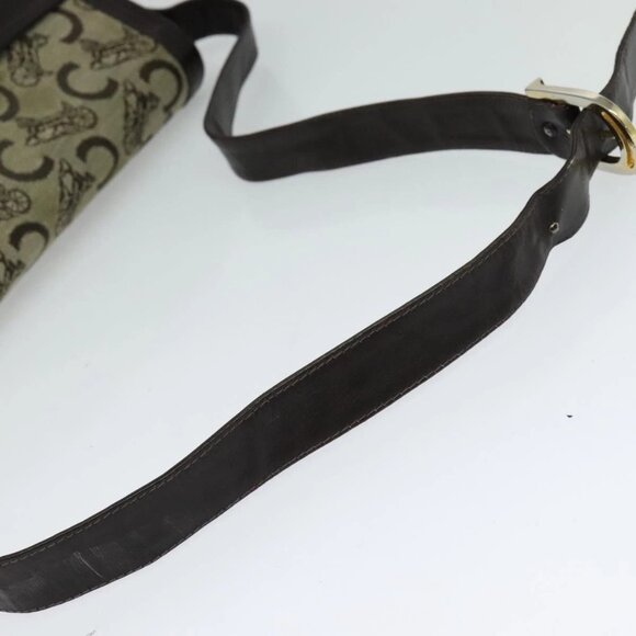CELINE C Sulky Shoulder Bag Canvas Beige Auth - Picture 8 of 16